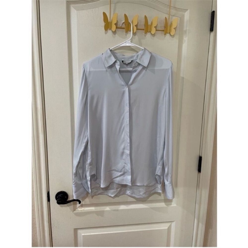 Vince Button Down Blouse Size Medium - image 1